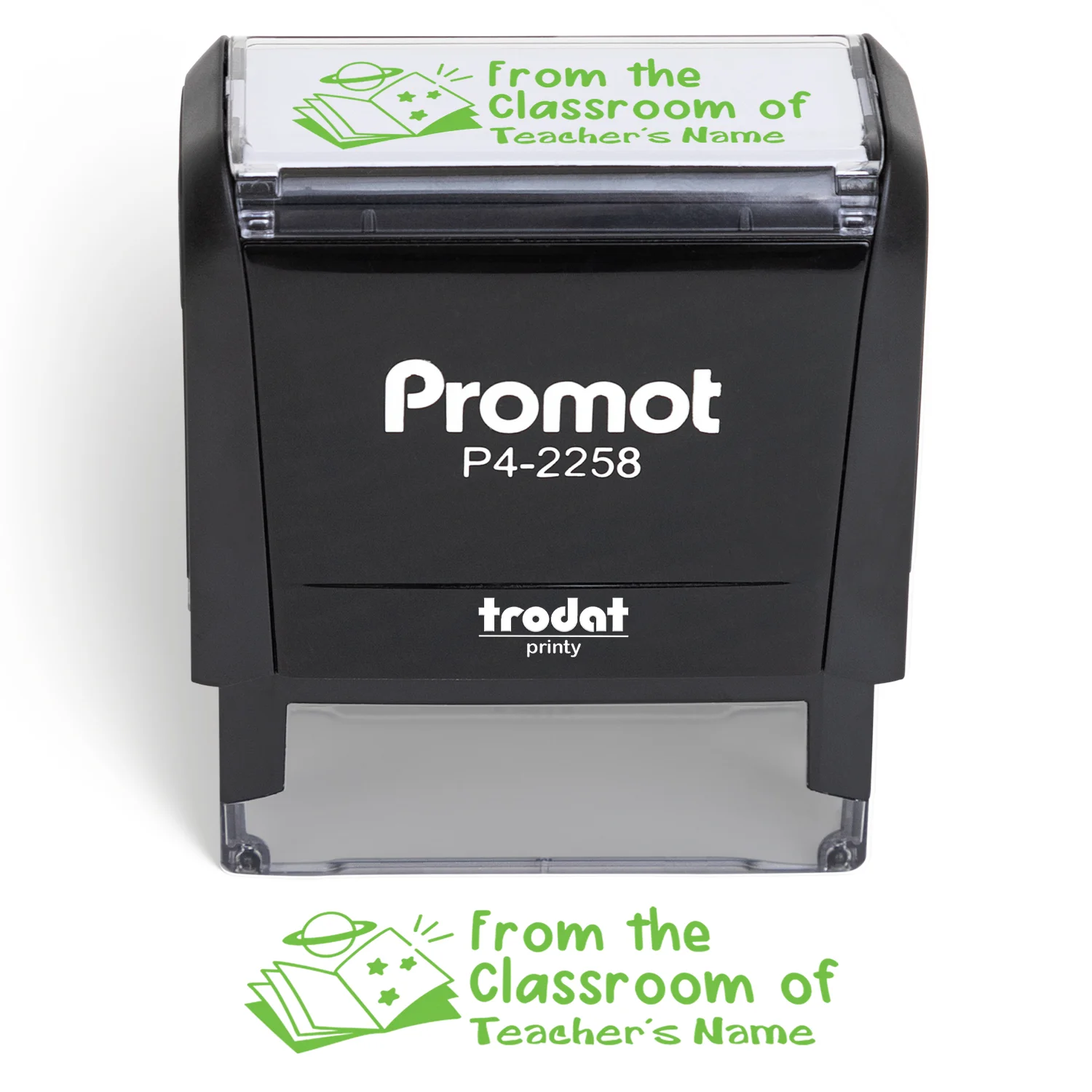 Teacher Custom Rubber Stamp "From the Classroom" - Large